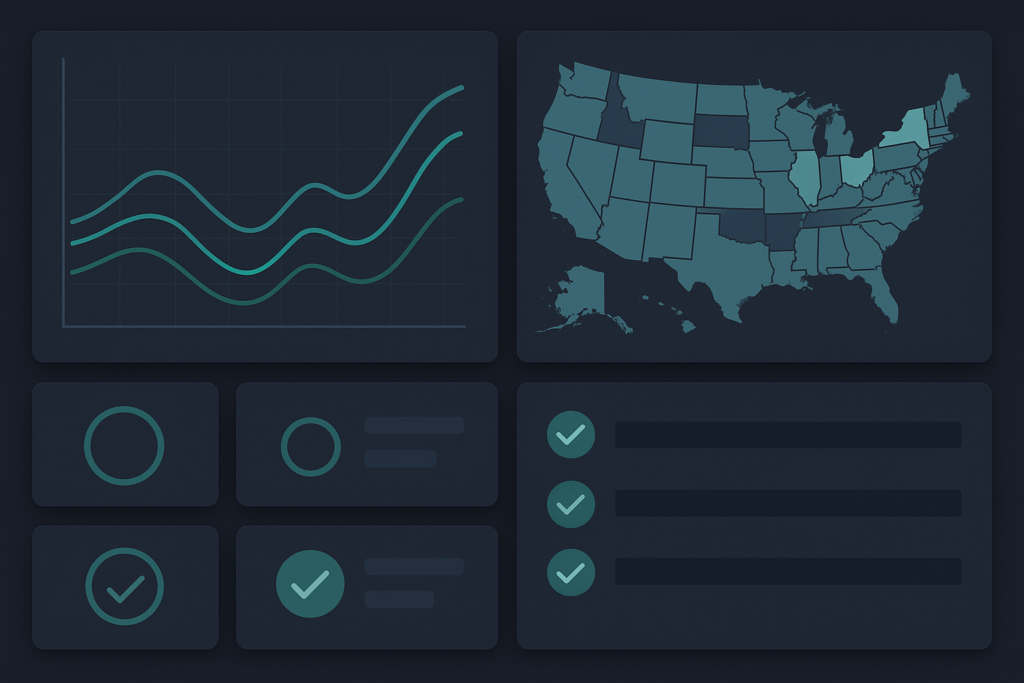 Analytics dashboard illustrating organic search performance for regulated iGaming websites